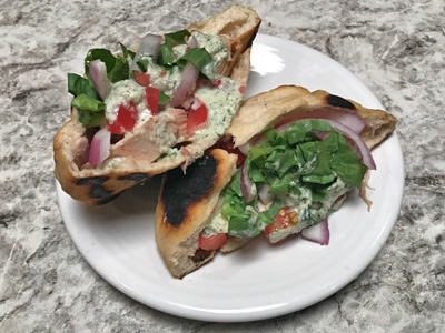 homemade-chicken-gyros-with-mint-tzatziki-sauce