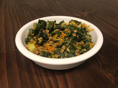 kohlrabi-greens-dal